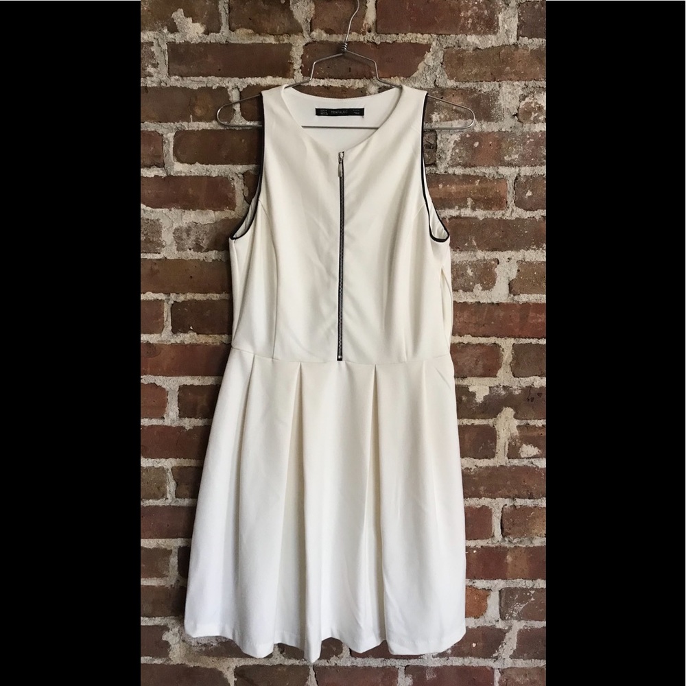 Zara front Zipper flare Dress
